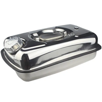 Jerrican en Inox de sécurite avec bec verseur / Bidon réservoir pour essence et eau 5 litres