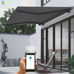 Fenêtre en aluminium moderne de luxe de haute qualité auvent à bras pliant escamotable auvent escamotable auvents électriques d'extérieur - Product Image 1