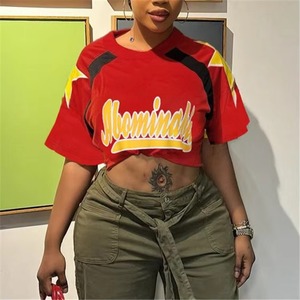 <strong>Women's</strong> Summer Graphic Tees Oversized Letter Print O-Neck Short Sleeve Loose Fit Eco-Friendly Knitted <strong>T</strong>-<strong>Shirts</strong> Casual Y2K Tops - Product Image 2