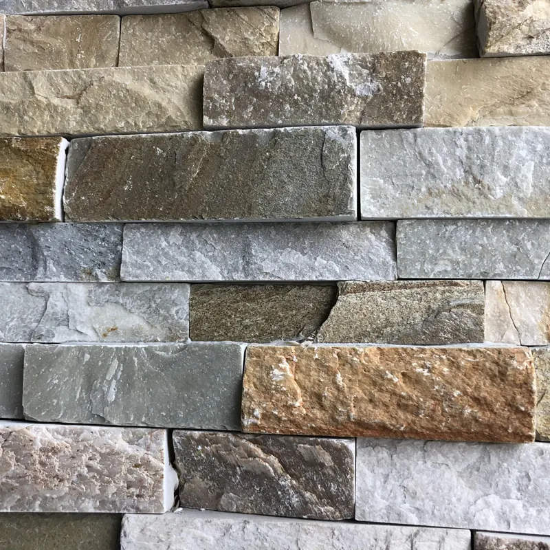 Popular sale Mixed Color Brown Veneer Decorative Stone culture stone for home and villa wall