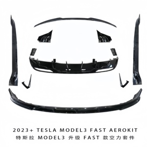 Kit carrosserie Aero pour <span class=keywords><strong>Tesla</strong></span> Model 3 2023+ : lèvre avant, diffuseur arrière, jupes latérales pour le nouveau Model 3 - Product Image 1