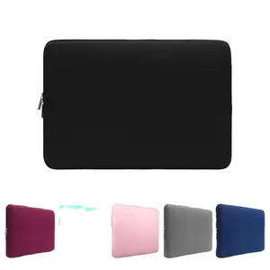 Logo personnalisé imprimé fermeture éclair personnalisé 12 13 14 15 15.6 16 17 pouces néoprène souple étui pour ordinateur portable sac pour macbook