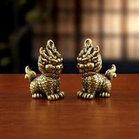 1 pièce Nouveau Pendentif Licorne Qilin Créatif en Laiton, Créature Divine, Accessoires pour Sac Homme, Accessoires pour Clés de Voiture, Ornements Métalliques, Figurine