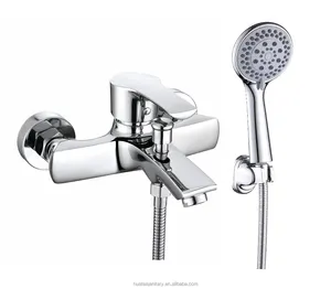 Wand halterung heiß und kalt Badezimmer Regen Messing antik schwarz Chrom Dusch sets Bad armatur Mixer Badewanne Wasserhahn