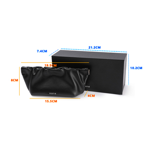 Caja de regalo con imán para gafas de lujo, caja de cuero para gafas, caja de gafas de sol de diseñador, juego de embalaje con marca - Product Image 4