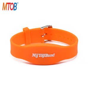 Bracelets <span class=keywords><strong>MIFARE</strong></span> S70 4K programmables de style réglable <span class=keywords><strong>Bracelet</strong></span> <span class=keywords><strong>RFID</strong></span> en silicone - Product Image 2