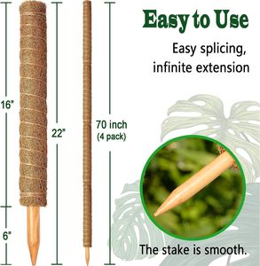 <span class=keywords><strong>Support</strong></span> de <span class=keywords><strong>Plantes</strong></span> Empilable en PVC+<span class=keywords><strong>Bois</strong></span> Anti-Pourriture 12-16 Pouces Écologique Résistant au Vent <span class=keywords><strong>pour</strong></span> Monstera et Bâtons d'Escalade de Jardin Intérieur - Product Image 3