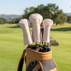 Housse <span class=keywords><strong>de</strong></span> tête <span class=keywords><strong>de</strong></span> club <span class=keywords><strong>de</strong></span> golf en cuir premium pour driver, fairway <span class=keywords><strong>et</strong></span> hybride, personnalisable OEM, ensemble <span class=keywords><strong>de</strong></span> housses <span class=keywords><strong>de</strong></span> tête <span class=keywords><strong>de</strong></span> golf - Product Image 5