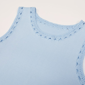 <span class=keywords><strong>Abito</strong></span> Estivo da Donna di Alta Gamma, Nuovo Stile alla Moda <span class=keywords><strong>in</strong></span> Viscosa Lavorata a <span class=keywords><strong>Maglia</strong></span>, Girocollo, Vestibilità Slim, Senza Maniche, Silhouette Lunga a Tubino, Tinta Unita con Nappe - Product Image 5