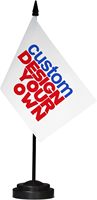 Drapeaux de table de mini bannière de poteau solide personnalisés 12 "ensemble de drapeaux de bureau de lance personnalisé mini bannière simple face de 5x8