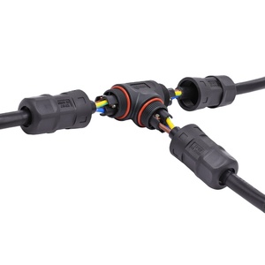 Conjunto de fijación de tornillo M23 2Pin T Conector Led <span class=keywords><strong>Driver</strong></span> Divisor de cable de alimentación de 3 vías 35A 500V Conector de CA IP68 - Product Image 1