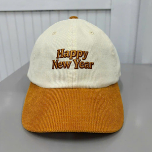 Gorra de Béisbol con Logotipo Bordado en 3D Personalizado, Gorra de Cinco Paneles de Dos Tonos, Gorra Deportiva de Pana de Alta Calidad, Gorra de Estilo Dad Hat con Cierre a Presión para Exteriores - Product Image 1