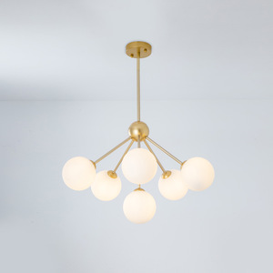 BGST haute translucide multi-tête Cottage salon pendentif lumière chaude et romantique chambre étude lustre en verre - Product Image 1