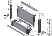 Support de radiateur en caoutchouc pour BMW Série 1 F20 F21 Série 3 F30 F31 F35 2011-2019, référence OE 17117596923, remplacement direct