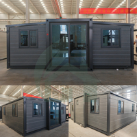 Casa Modular Pequeña de 2-3 Dormitorios, Casa Contenedor Plegable Prefabricada de 20 pies/40 pies, Casa Contenedor Expandible Móvil de Lujo con 1 Año de Garantía