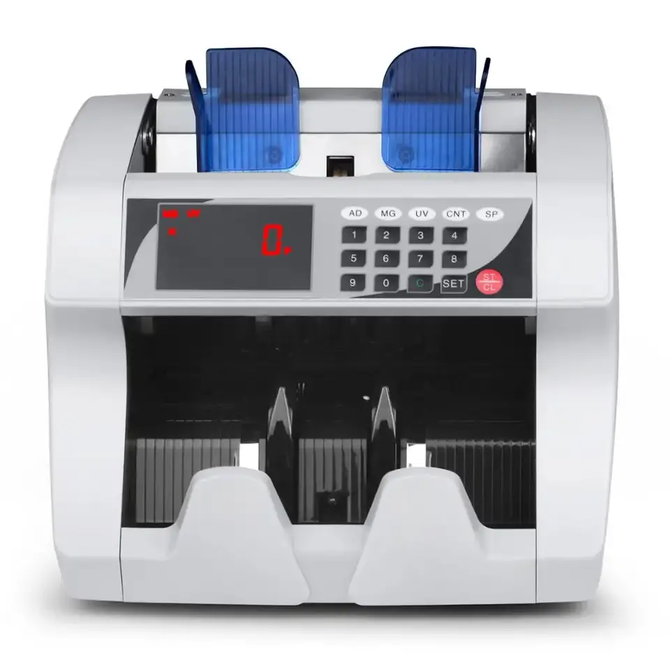 Penghitung tagihan UNION 1504, mesin penghitung multi-mata uang detektor uang tunai detektor palsu USD/EUR/IQD penghitung uang