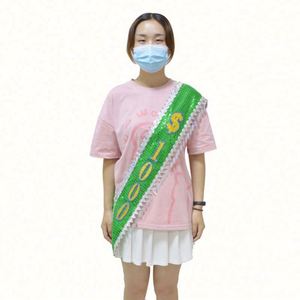 Cinta de poliéster ecológica con diseño personalizado, estampada digitalmente, para desfile de belleza, con la inscripción 'Feliz Cumpleaños', muy vendida. - Product Image 4