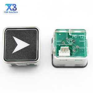 Bouton poussoir d'ascenseur carré rouge au design moderne PB-12 en plastique certifié ISO9001 pour hôtels et hôpitaux - Product Image 4