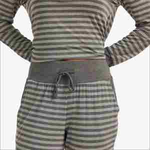 Conjuntos de Pijamas a Rayas para Mujer, Ropa de Dormir Suave, Ropa de Casa, Pijamas de Bambú y Algodón Personalizados, Ropa de Dormir para Mujer - Product Image 3