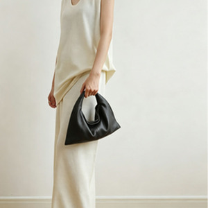 Sac fourre-tout rétro en cuir véritable pour femme, collection Printemps-Été 2026, sac à main souple en cuir, sac bandoulière seau - Product Image 1