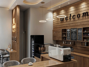 Personalizado de madera de diseño de barra de café moderno restaurante Mesa silla conjunto de lujo cafetería muebles - Product Image 2