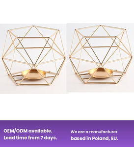 Wholesale Eco-friendly Minimalist Geometric Metal Iron Gold Tealight <b>Candle</b> Holder Candlelight <b>Dinner</b> Candlestick Holder - Product Image 4
