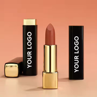 Rouge à lèvres mat minéral végétalien à haute pigmentation, longue tenue, hydratant, imperméable, logo personnalisé OEM/ODM