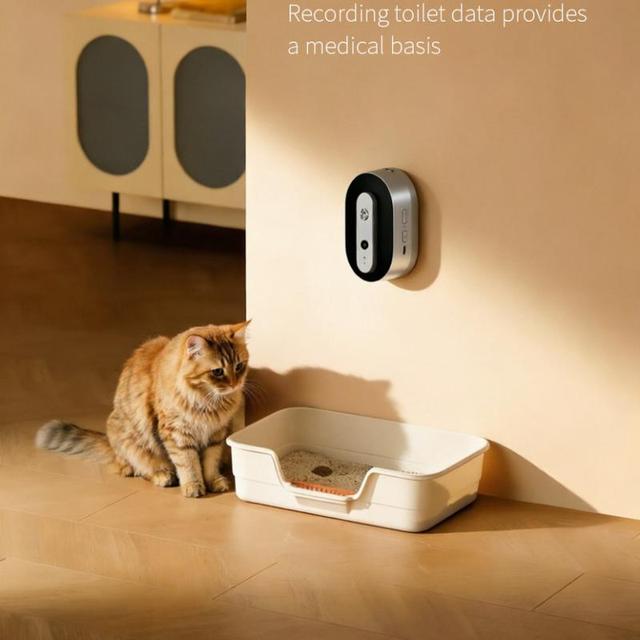 AI Smart Pet Camera Pet Recognition Auto Tracking HD Night Vision Spray Deodorization Plastic for Indoor Home Pet Monitoring