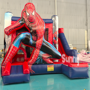 Château gonflable commercial sur le thème du film <span class=keywords><strong>Spiderman</strong></span>, château gonflable personnalisé avec toboggan pour les fêtes d'enfants - Product Image 3