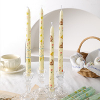 Bunte Stabkerzen - Paraffinwachs Unparfümiert Rauchfrei Handgefertigt 25cm für Weihnachten Halloween Hochzeiten & Osterdekoration