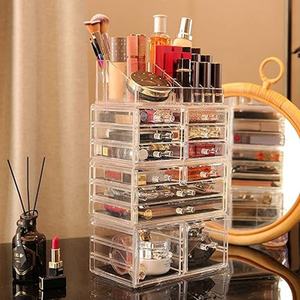 Yüksek kaliteli çok amaçlı özelleştirilmiş akrilik makyaj kutusu kutu ve makyaj perakende ekran akrilik kozmetik depolama - Product Image 5