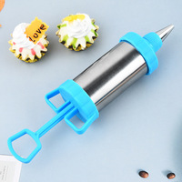 Ensemble de 3 pistolets à crème multifonction créatifs pour gâteau à biscuits, outils de cuisson et de décoration en acier inoxydable