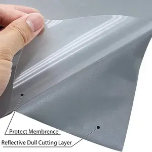 Customized Silver Color Iron On Press Reflective Heat Transfer Film Vinyl