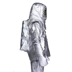 Vêtements de protection thermique pour pompiers, combinaison de proximité aluminisée avec capuche, gants et bottes, certifiée EN/UL - Product Image 4