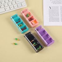 Étui de rangement portable et écologique pour tablettes avec 3 compartiments, boîte à pilules en plastique et organiseur de médicaments pour les voyages