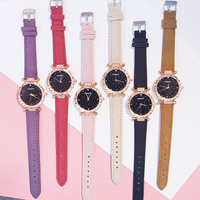 Starry Sky Watch Damenmode Trend Korean Edition Einfache Freizeit Damen uhr Student Zweiteiliges Armband Geschenk uhr 2St