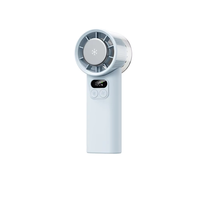 Ventilateur de poche pliable 5 vitesses rechargeable par USB, batterie 4000 mAh, emballage en boîte couleur - Portable pour voiture, extérieur, voyage et bureau