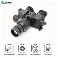 JKNV PVS-7 ELF 7 Jumelles de vision nocturne avec objectif de 18 mm, champ de vision de 40 degrés, tube intensificateur d'image L4G24, support de casque IP67