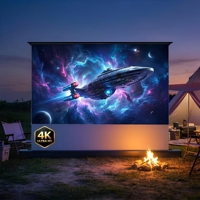 Écran motorisé ALR anti-reflets 3C de 100 pouces, écran de projection motorisé 4K HD pour projecteurs à ultra courte focale, cinéma maison 16:9