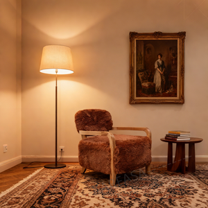 <span class=keywords><strong>Poltrona</strong></span> Moderna in Stile Europeo/Americano con Struttura in Legno e Imbottitura in Schiuma, Comoda e Rilassante per Soggiorno/Camera da Letto/Angolo Lettura - Product Image 4