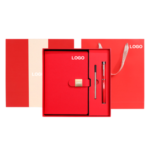 Carpeta personalizada A5, planificador, diario de cuero, cuaderno, conjunto de costura, encuadernación de tinta de Gel, bolígrafo, tapa dura, conjunto de regalo de negocios - Product Image 1