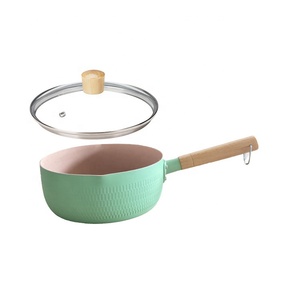Accessori da cucina colorati a induzione pentole in alluminio pentola per cucinare pentole latte <span class=keywords><strong>Granita</strong></span> pentole con coperchio in vetro - Product Image 6