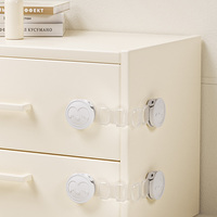 OEM Serrures de protection de sécurité pour enfants bébés et animaux de compagnie Serrure d'armoire d'épreuvage pour bébé chat et chien avec autocollants adhésifs