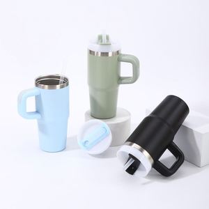 Vaso Infantil Aislado de Acero Inoxidable de 14 oz con Tapa y Pajita Recta, Taza de Viaje Portátil con Asa - Product Image 5