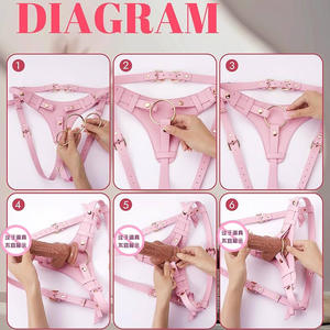 Braguitas sin tirantes para mujer, ropa interior con cinturón ajustable para muslo, arnés para dildo, ecológico, tacto real, para lesbianas - Product Image 4