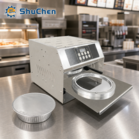 Machine de scellage à chaud électrique de table Shuchen pour barquettes alimentaires, repas, boîtes à emporter et feuilles d'aluminium