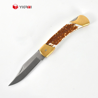 Couteau de survie Okapi professionnel en acier inoxydable 3cr13, lame pliante, mini, pour le camping et les activités de plein air, avec étui en cuir