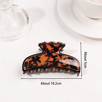 Nouvelle Pince à Cheveux Personnalisée en Acrylique Haut de Gamme, Texturée, en Dentelle et Cristal, Faite à la Main, Élégante et Délicate, Type Requin, Accessoire Capillaire