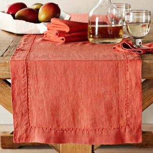 Modern Home 100% Linen <strong>Long</strong> Pink <strong>Table</strong> <strong>Runner</strong> for Wedding - Product Image 5