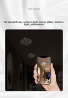 Plafonnier LED Moderne Réglable en Aluminium, Encastré Quatre Points, Éclairage de Surface pour Salon, 2700K-6000K, Commande par Interrupteur